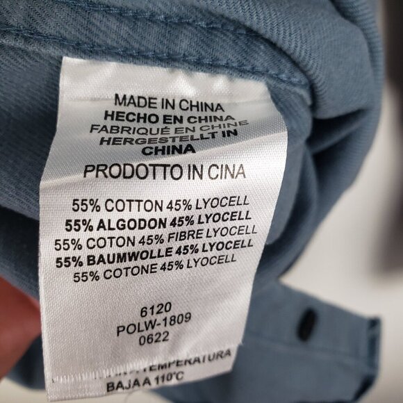 Legendary Whitetails Heavyweight Button Up Shirt Blue Long Sleeve Mens Size M - Picture 4 of 9